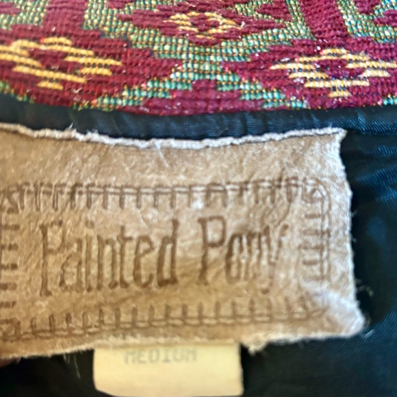 1990's Painted Pony Southwestern Tapestry Jacket // Women's Medium. - Picture 6 of 11